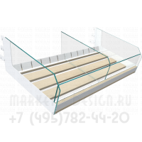 Хлебная полка с стеклянными разделителями