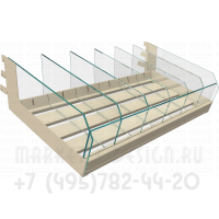 Хлебная полка с стеклянными ячейками