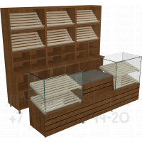 Хлебные стеллажи с наклонными полками и прилавки для продажи хлеба