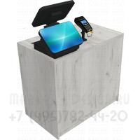 Кассовый прилавок с распашными дверками для товара