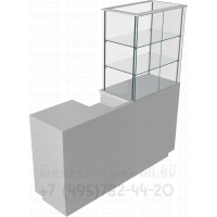 Кассовый узел со стеклянной витриной для товаров