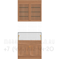 Комплект демонстрационных витрин вид спереди