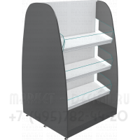 Кондитерский островной стеллаж с полками лотками