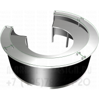 Круглая стойка ресепшн для магазина