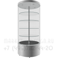 Круглая витрина с вращающимися полками  