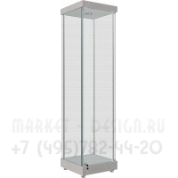 Квадратная стеклянная витрина для знамён высотой 1800мм.