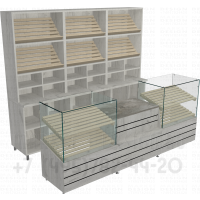 Набор торговой мебели для хлеба и выпечки
