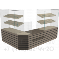 Набор торговых угловых прилавков для хлебобулочных изделий