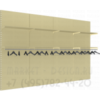 Настенные стенды для демонстрации одежды