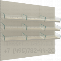 Настенный стенд с полками для хлеба вместе