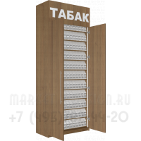 Шкаф для табачных изделий с распашными дверями на 11 полок с гравитацией в открытом состоянии