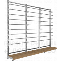 Сборка из трех пристенных  стеллажей для торговли обоями