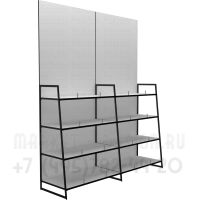 Односторонний стеллаж для обоев с высокой задней стенкой