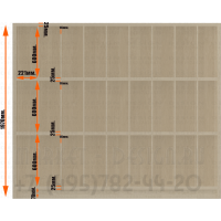 Односторонний стеллаж с 9 ячейками для обойных каталогов размеры