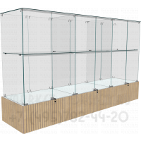 Остекленная островная витрина из фанеры