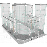 Островной стеклянный павильон для бижутерии