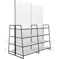 Островной стеллаж для обоев с панелью для выклейки образцов