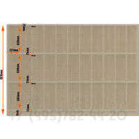 Размеры одностороннего стеллажа для демонстрации каталогов с обоями