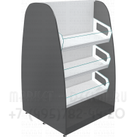 Островной стеллаж с кондитерскими полками