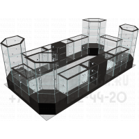 Островной торговый киоск  для бижутерии