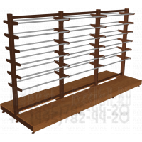 Островной торговый стеллаж для обоев вместе