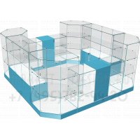 Павильон стеклянный для проф косметики и аксессуаров