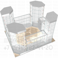 Павильон стеклянный под продажу бижутерии