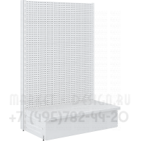 Перфорированный металлический пристенный стеллаж для торговли