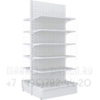Перфорированный островной металлический стеллаж