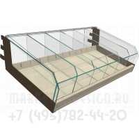 Стеклянная хлебная полка с перегородками