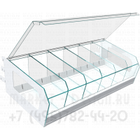 Полка  с разделителями с прозрачной крышкой