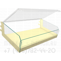 Полка со стеклянной крышкой для торговли