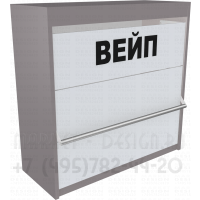 Полка торговая трехуровневая складные дверки для вейпа в магазин