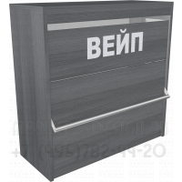 Полка трехуровневая складные дверки для вейпа в закрытом виде