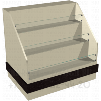 Прилавок горка с ограничителями для торговли косметикой