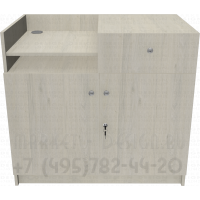 Прилавок под кассу для магазина вид спереди