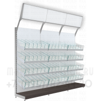 Пристенные стеллажи с ячейками для продажи конфет