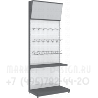 Пристенный металлический стеллаж с перфорацией