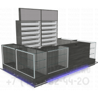 Пристенный павильон для продажи табачных изделий в торговом центре