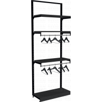 Пристенный стеллаж для демонстрации одежды