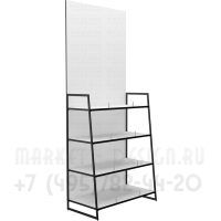 Пристенный стеллаж для обоев с высокой задней стенкой для выклейки образцов 