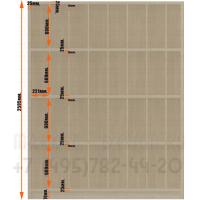 Каталожница для хранения обойных каталогов на четыре уровня полок с восьмью ячейками  размеры