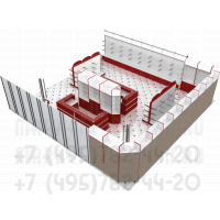 Проект торгового оборудования  для аптеки с отделом оптики в Краснодаре