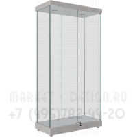 Прямоугольная стеклянная витрина для знамён до 1800 мм.