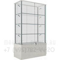 Прямоугольная витрина с подтоварной тумбой