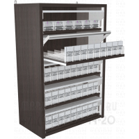 Пятиуровневый диспенсер для на 45 видов сигарет в открытом виде