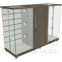Застекленный прилавок с распашной дверкой и экономпанелью