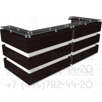 Ресепшн с прозрачной стеклянной столешницей