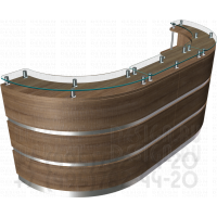 Ресепшн со столешницей из стекла