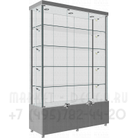 Широкая торговая витрина с тумбой